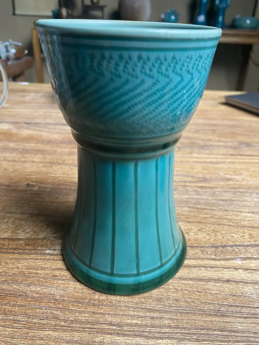 孔雀蓝钟鼓水杯